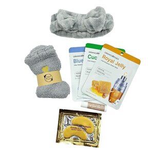 Ultimate Self-Care Bliss Bundle Face Mask Rejuvenate Moisturizing Gray Fuzzy